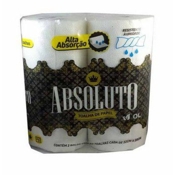 TOALHA PAPEL ABSOLUTO 2RL 60FLS 792(12) 1 X 2UN