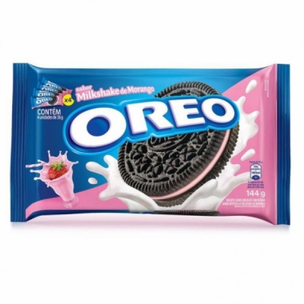 BISCOITO OREO 144G MORANGO 