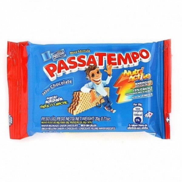 BISCOITO PASSATEMPO MINI WAFER 20G CHOCOLATE 