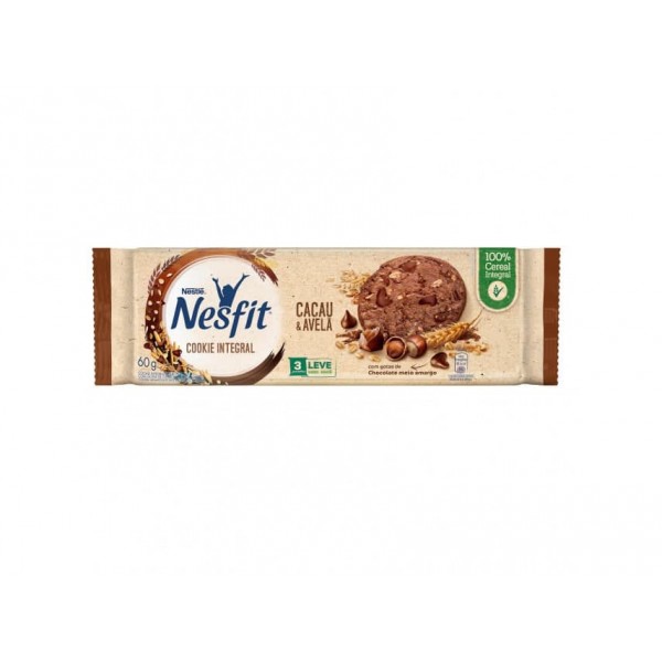 BISCOITO NESTLE NESFIT COOKIE 60G CACAU E AVELA