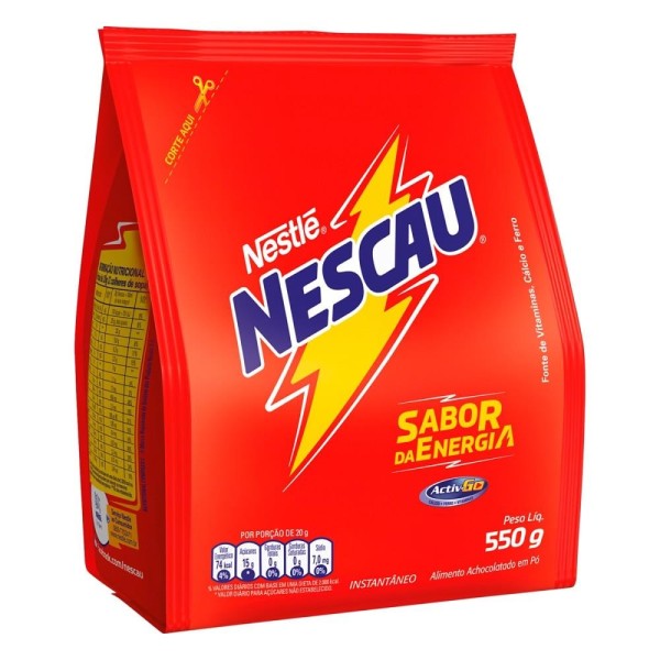 ACHOC PO NESCAU 550G 2.0 ACTGO SACHE (12) 1 X 550G