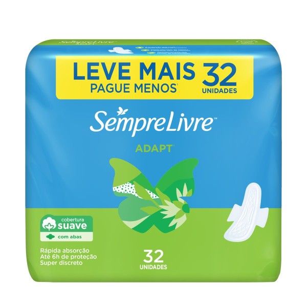 ABSORVENTE SEMPRE LIVRE 32UN ADAPT SUAVE C/ABAS 