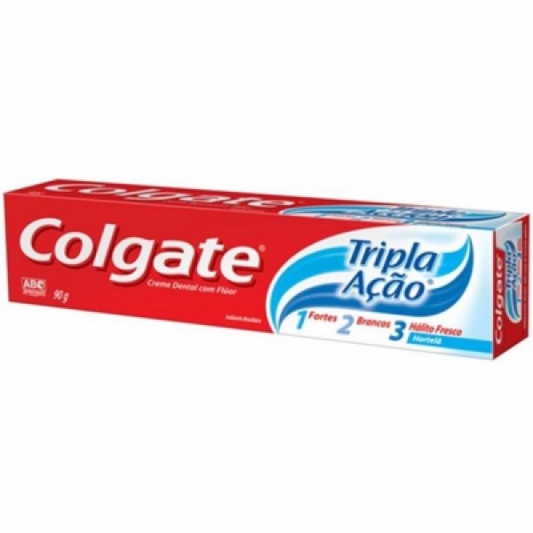 CREME DENTAL COLGATE 90G TRIPLA ACAO HORTELA