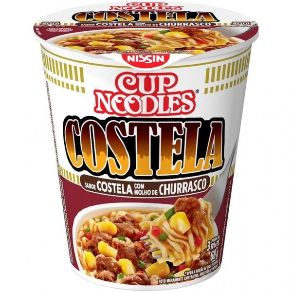 MACARRAO INST CUP NOODLES 68G COSTELA MOLHO CHURRASCO 