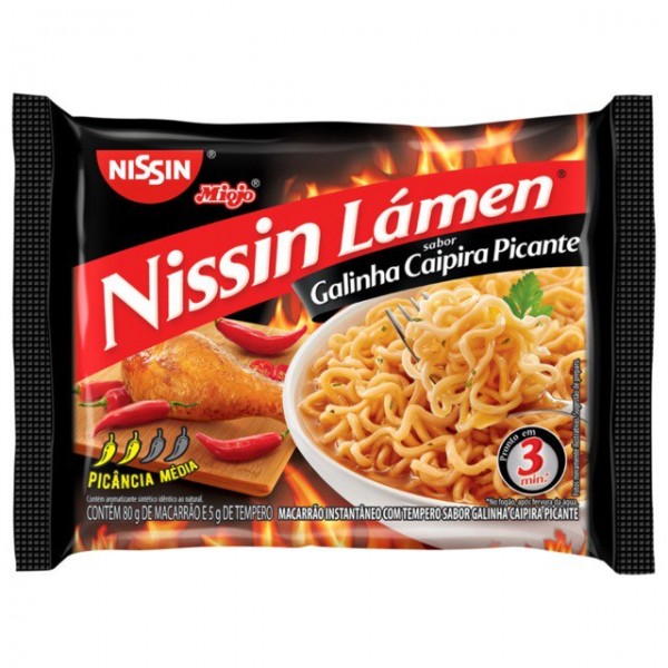 MACARRAO INST NISSIN 85G GALINHA CAIPIRA PICANTE