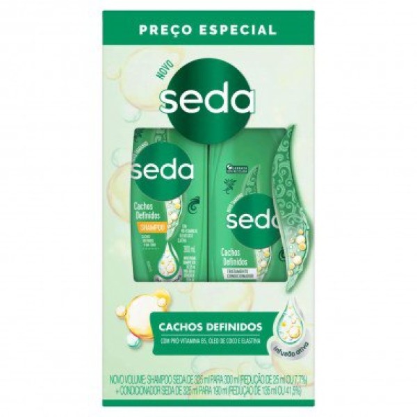 SHAMPOO COND SEDA CACHOS DEF SH300ML COND190ML 2UN 