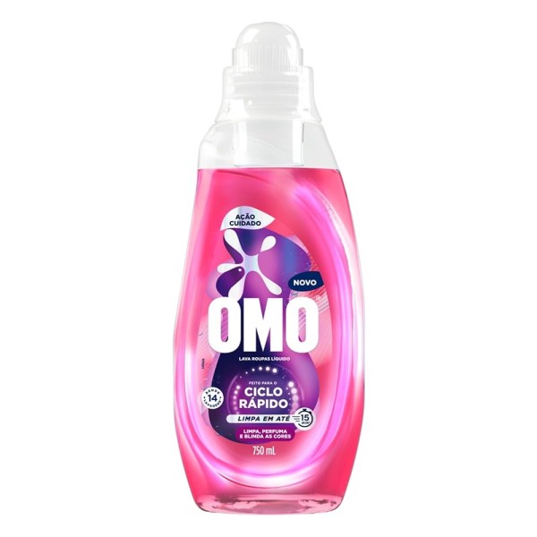 DETERGENTE LIQUIDO OMO CICLO 750ML RAP ACAO CUIDADO
