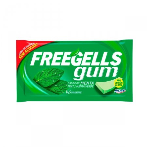 CHICLE FREEGELLS GUM 8G MENTA (15) 1 X 1UN