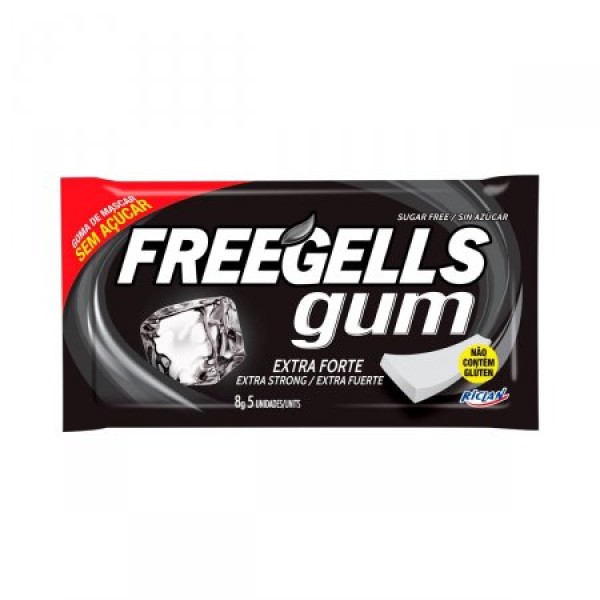 CHICLE FREEGELLS GUM 8G EXTRA FORTE 