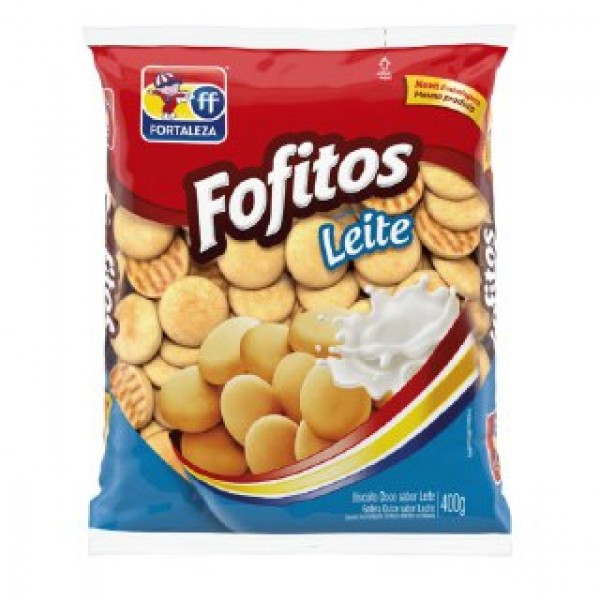 BISCOITO FORTALEZA FOFITOS 400G LEITE 