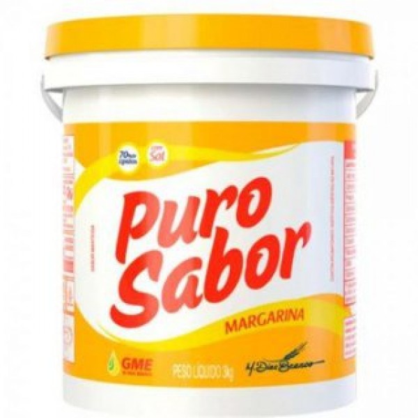 MARGARINA PURO SABOR 3KG POTE