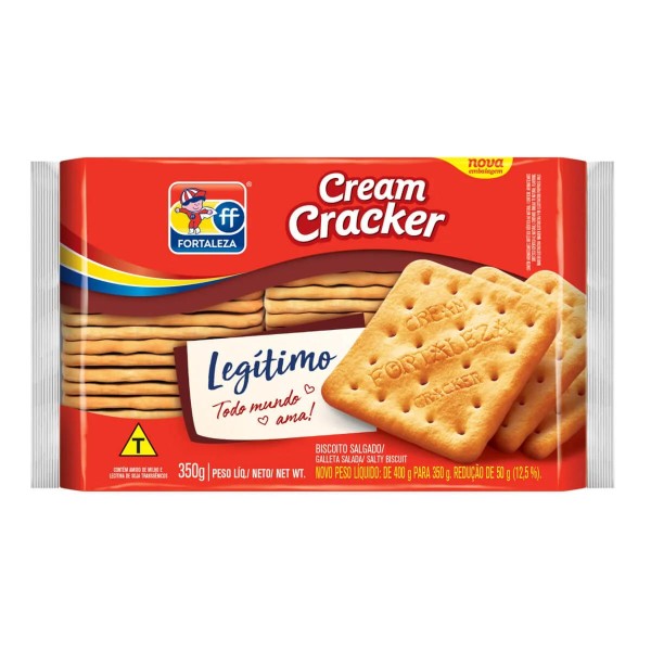 BISCOITO FORTALEZA 350G CREAM CRACKER 