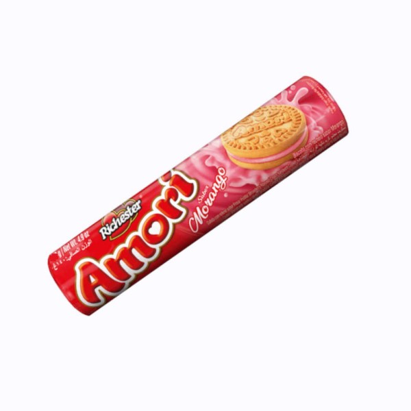 BISCOITO RICHESTER AMORI 125G MORANGO 