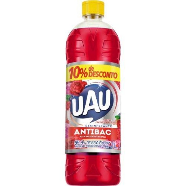 DESINFETANTE UAU ANTIBAC FLOR FRUTAS  1LT PROMO 1 X 1L