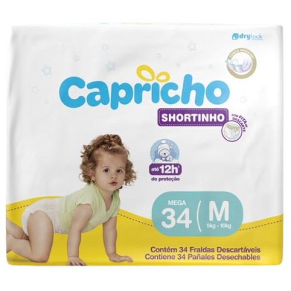 FRALDA CAPRICHO SHORTINHO MEGA M 34UN