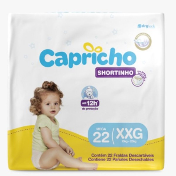 FRALDA CAPRICHO SHORTINHO MEGA XXG 22UN 