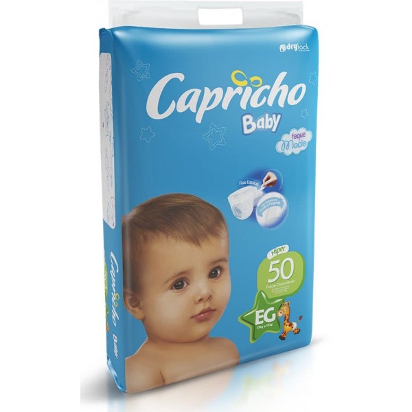 FRALDA CAPRICHO BABY HIPER EG 50UN 1 X 50UN
