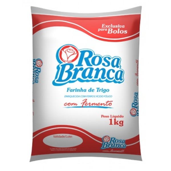 FARINHA TRIGO ROSA BRANCA C FERM (10) 1 X 1 KG