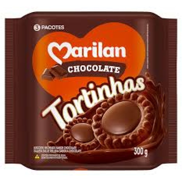 BISCOITO MARILAN TORTINHA 300G CHOCOLATE 