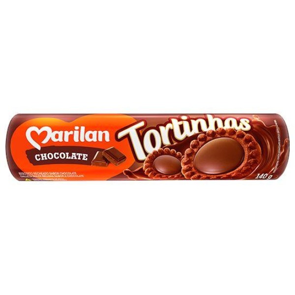 BISCOITO MARILAN TORTINHA 140G CHOCOLATE 