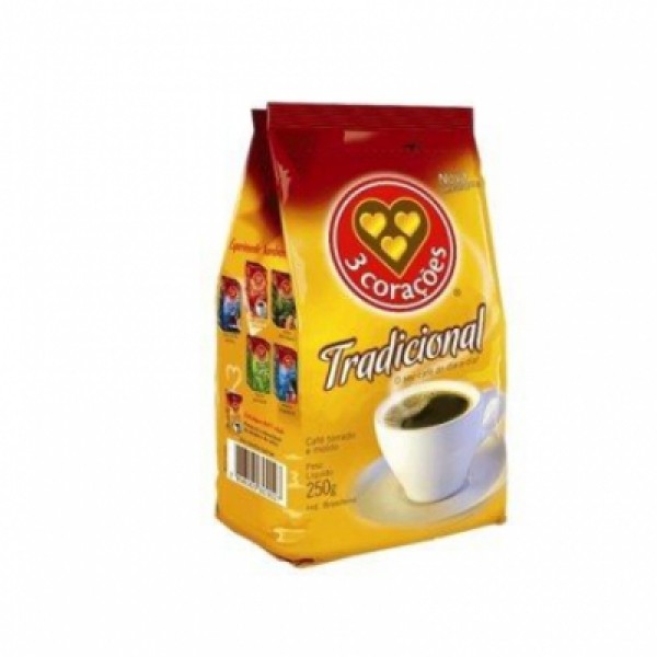 CAFE 3 CORACOES 250G TRADICIONAL (20) 1 X 250G