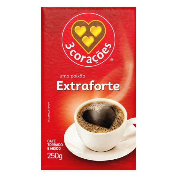 CAFE 3 CORACOES 250G VACUO E FORTE