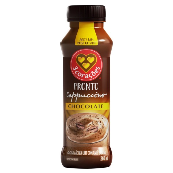 BEBIDA LACTEA 3 CORACAO CAPPUC 260ML CHOC (6) 1 X 260ML