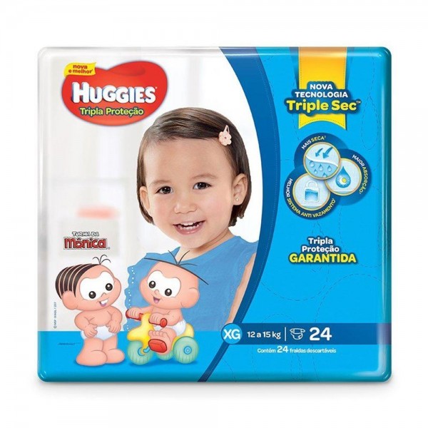 FRALDA TM HUGGIES TRIPLA PROT JUMBO XG 24UN 1 X 24UN