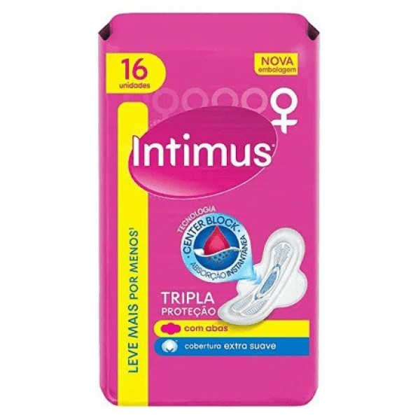 ABSORVENTE INTIMUS GEL 16UN SUAVE C ABAS L16P14