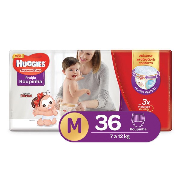 FRALDA HUGGIES VFAC SUPREME CARE MEGA M 36UN 1 X 36UN