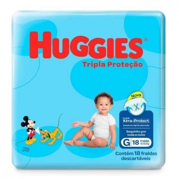 FRALDA TM HUGGIES JUMBINHO G 18UN 1 X 18UN