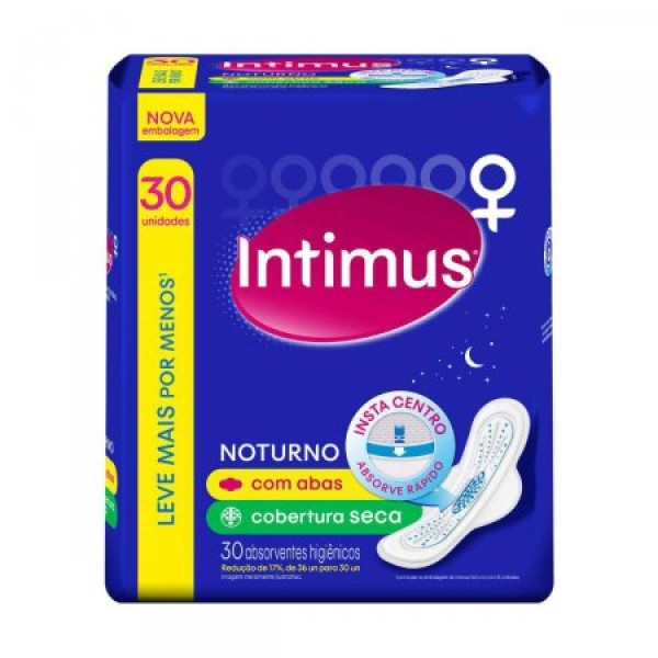 ABSORVENTE INTIMUS GEL 30UN NOT SECA C ABAS