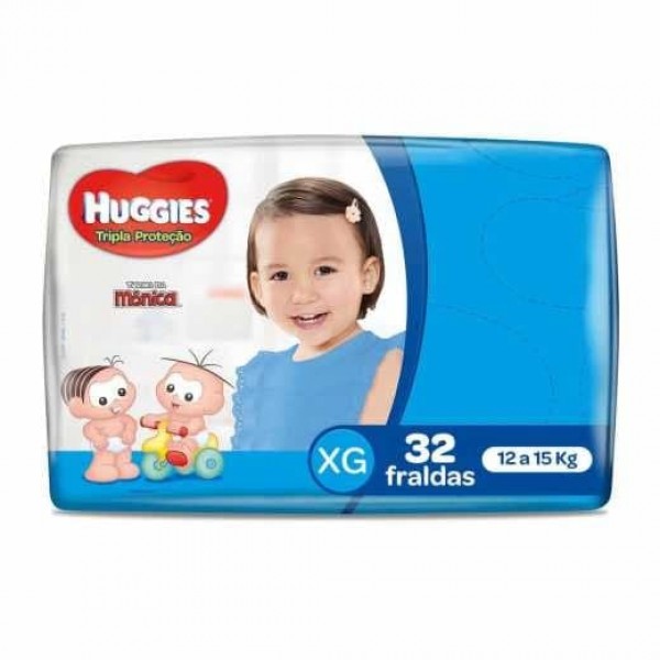 FRALDA TM HUGGIES TRIPLA PROT MEGA XG 32UN 1 X 32UN