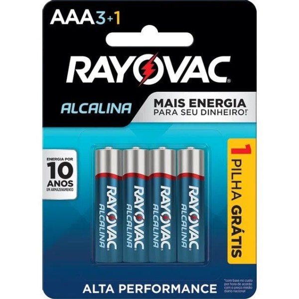 PILHA RAYOVAC AAA2 ALCALINA 4UN L4P3 REF.20324 1 X 2UN