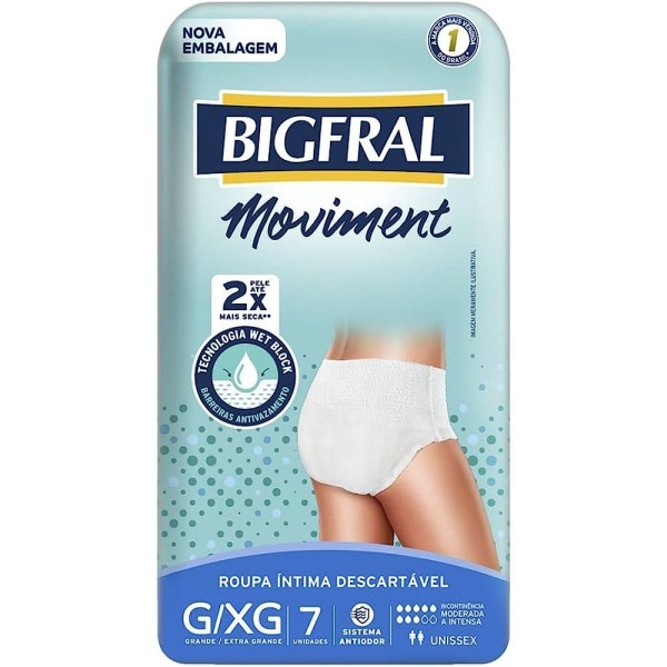 ROUPA INTIMA BIGFRAL P/M MOVIMENT 7UN (8) 1 X 7UN