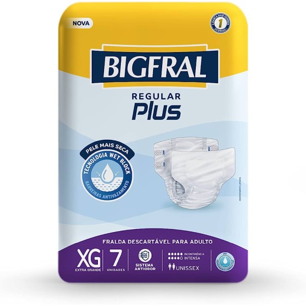 FRALDA AD BIGFRAL REGULAR PLUS GERIAT XG 7UN 1 X 7UN