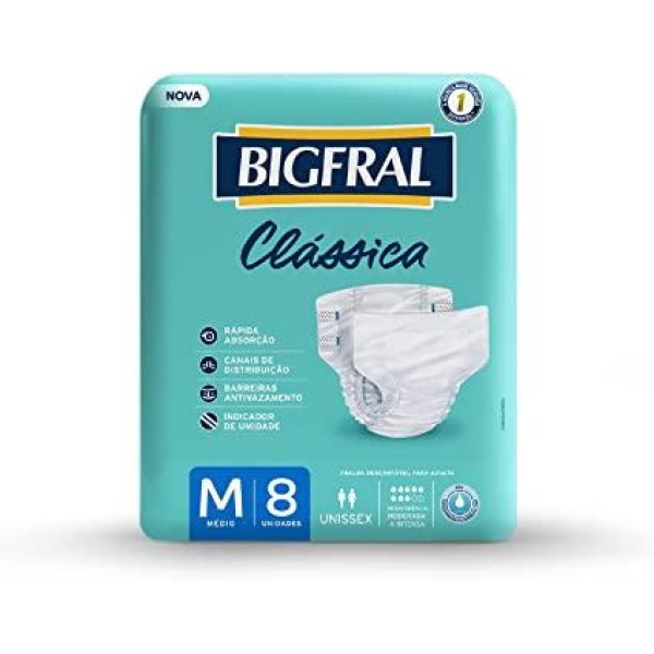 FRALDA AD BIGFRAL GERIAT CLASSICA REGULAR  M  8UN 1 X 8UN