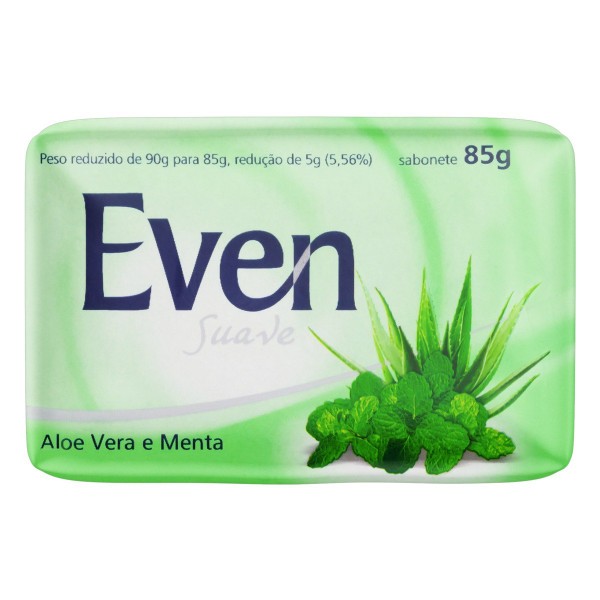 SABONETE EVEN SUAVE 85G ALOE VERA MENTA 