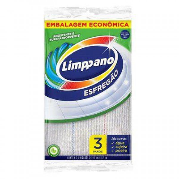 PANO ESFREGAO LIMPPANDO EMB ECON 41X57 C 3UN 1 X 3UN