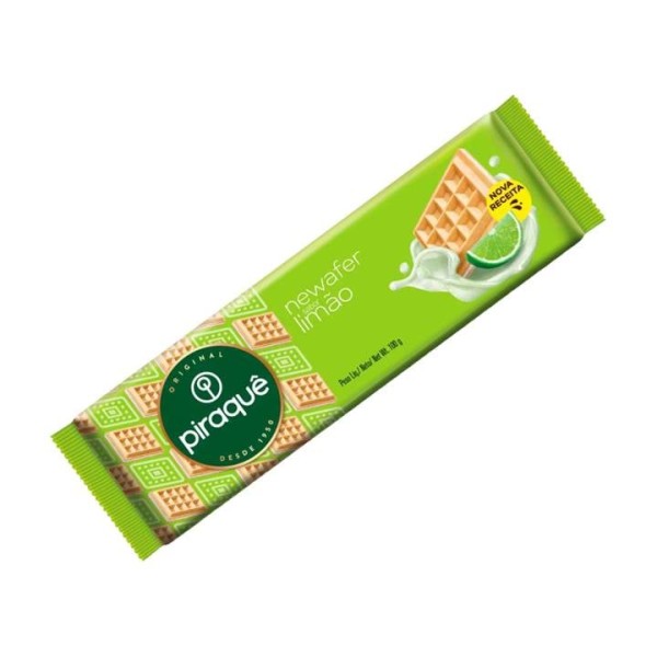 BISCOITO PIRAQUE NEWAFER 100G LIMAO 