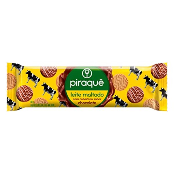 BISCOITO PIRAQUE 80G LEITE MALTADO 