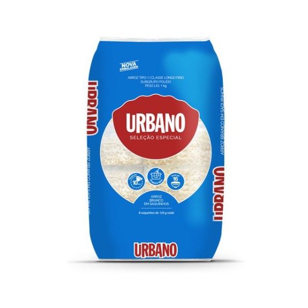 ARROZ URBANO 1KG BRANCO SAQUINHOS  (10) 1 X 1KG