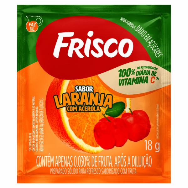 REFRESCO FRISCO 18G LARANJA COM ACEROLA