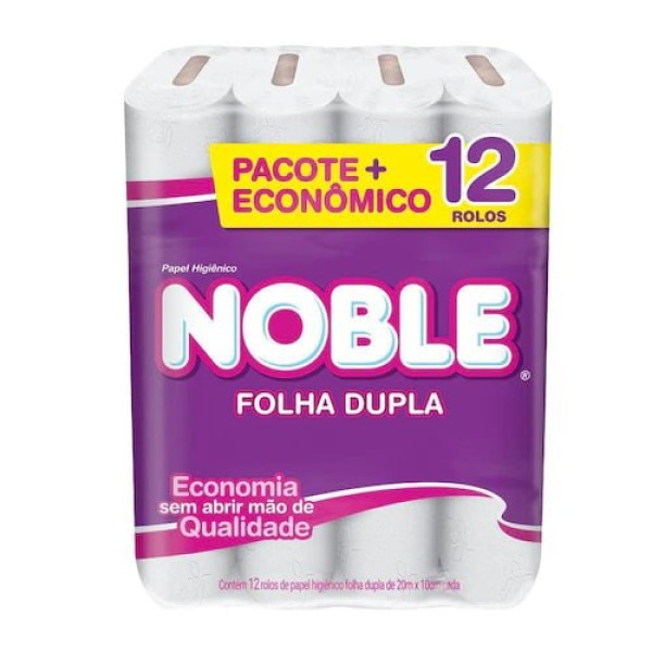 PAPEL HIG NOBLE FOLHA DUPLA C 12RL 20MTS 1 X 12UN