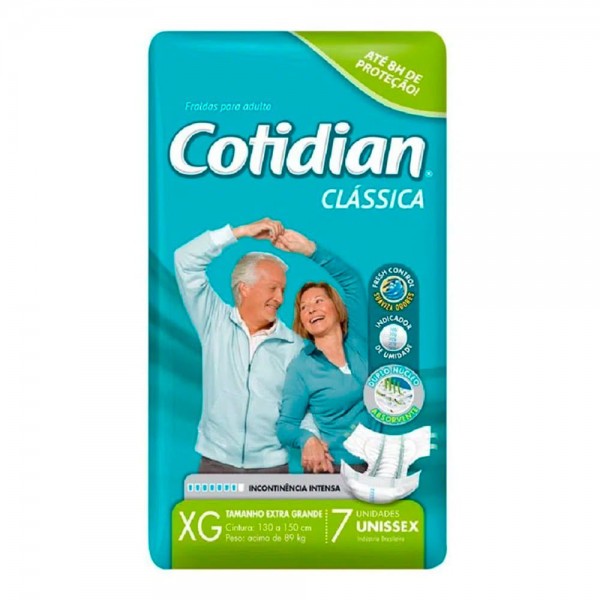 FRALDA COTIDIAN CLASSICA XG 7UN 1 X 7UN