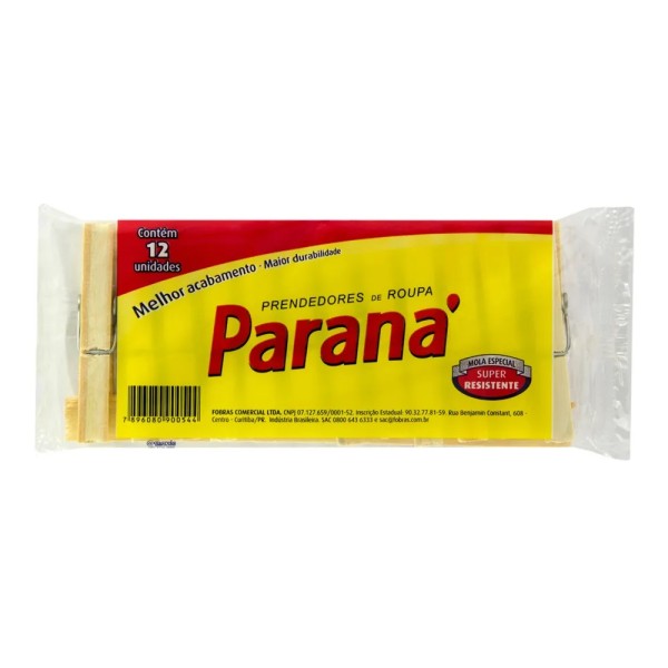 PRENDEDOR PARANA MADEIRA 1PC 12UN (50) 1 X 12UN