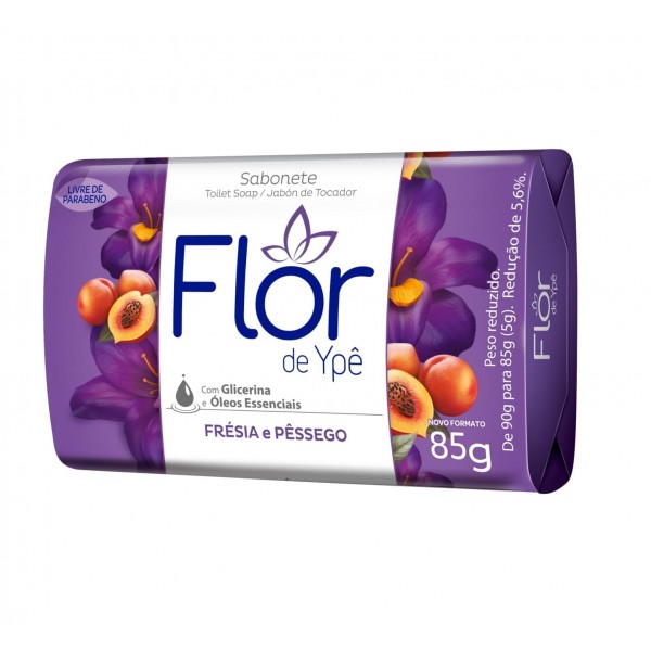 SABONETE FLOR DE YPE 85G FRESIA PESSEGO