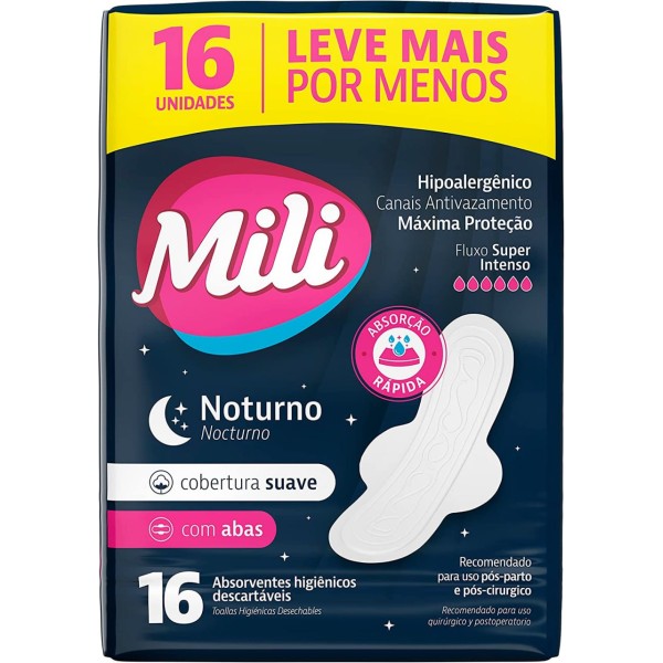 ABSORVENTE MILI 16UN NOT SUAVE C ABAS 1055