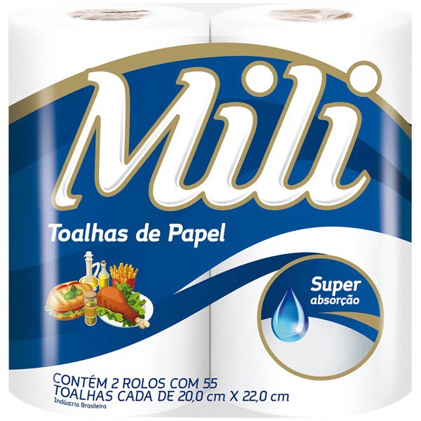 TOALHA PAPEL MILI 55FLS 20CM X 22CM 202