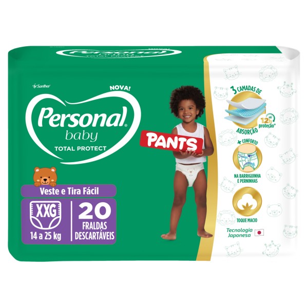 FRALDA PERSONAL BABY PROT PANTS JUMBO XXG 20 UN